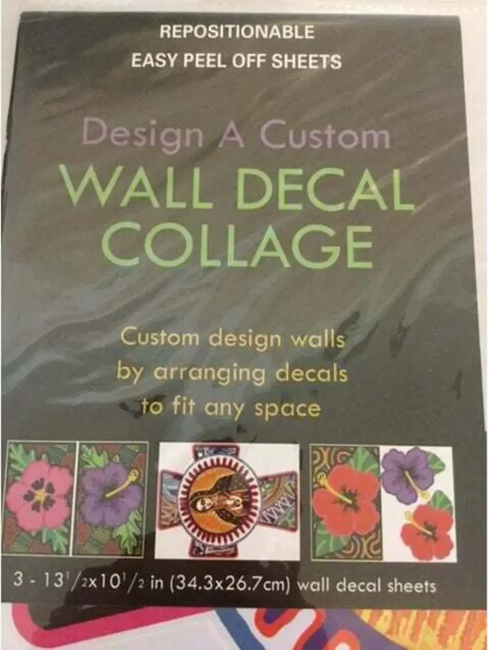 Cross and Flower Wall Decals Religious Mary Flowers Peel & Stick Craft DIY Art